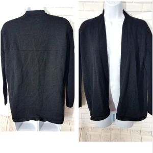 Ann Taylor Extra Fine Merino Wool Black Sweater